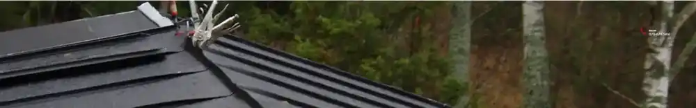 Nylagt svart plåttak i falsad plåt